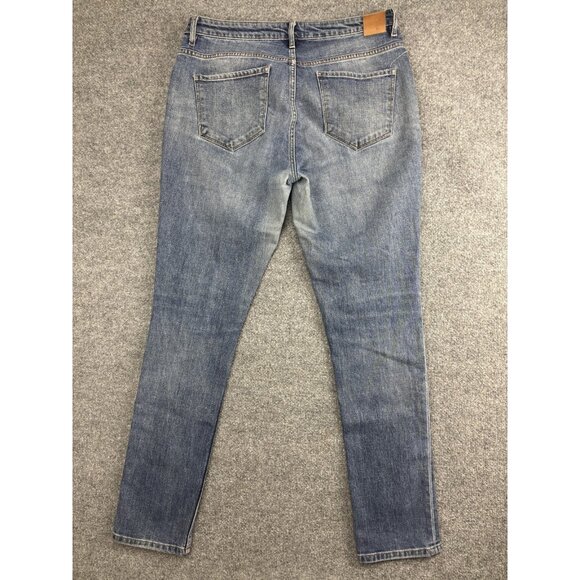 Dish Denim Jeans Womens Medium Blue Mid Rise Straight & Narrow Stretch Skinny - Picture 7 of 9